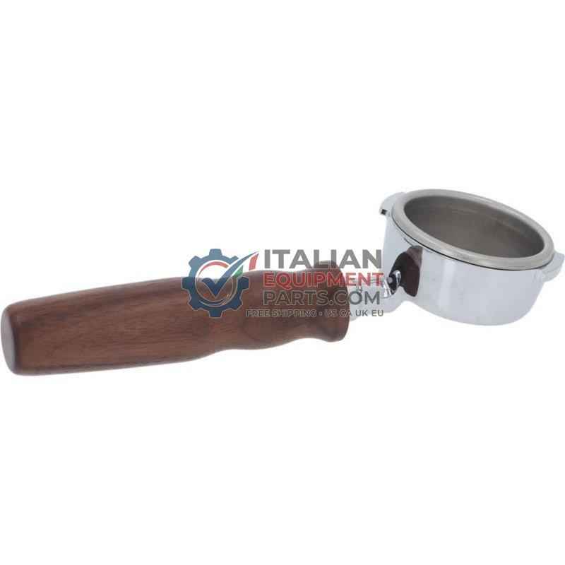 Bezzera BZ10 BZ13 BZ16 Bottomless Wooden Handle Portafilter - ItalianEquipmentParts.com
